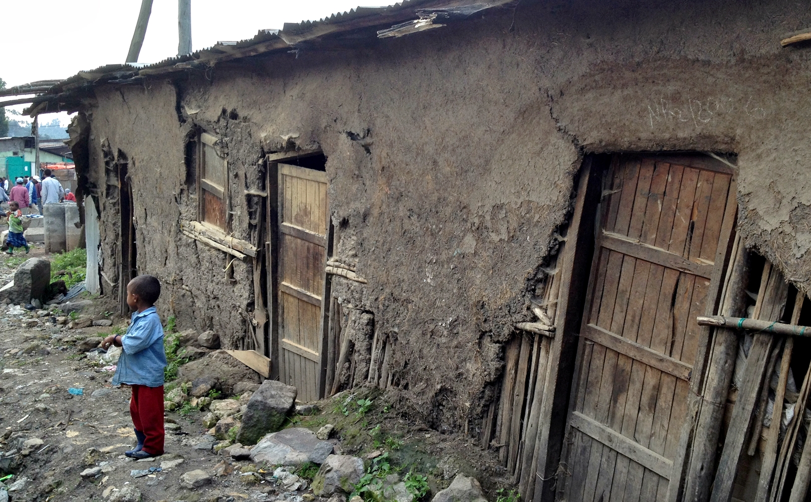 A slum in Ethiopia.